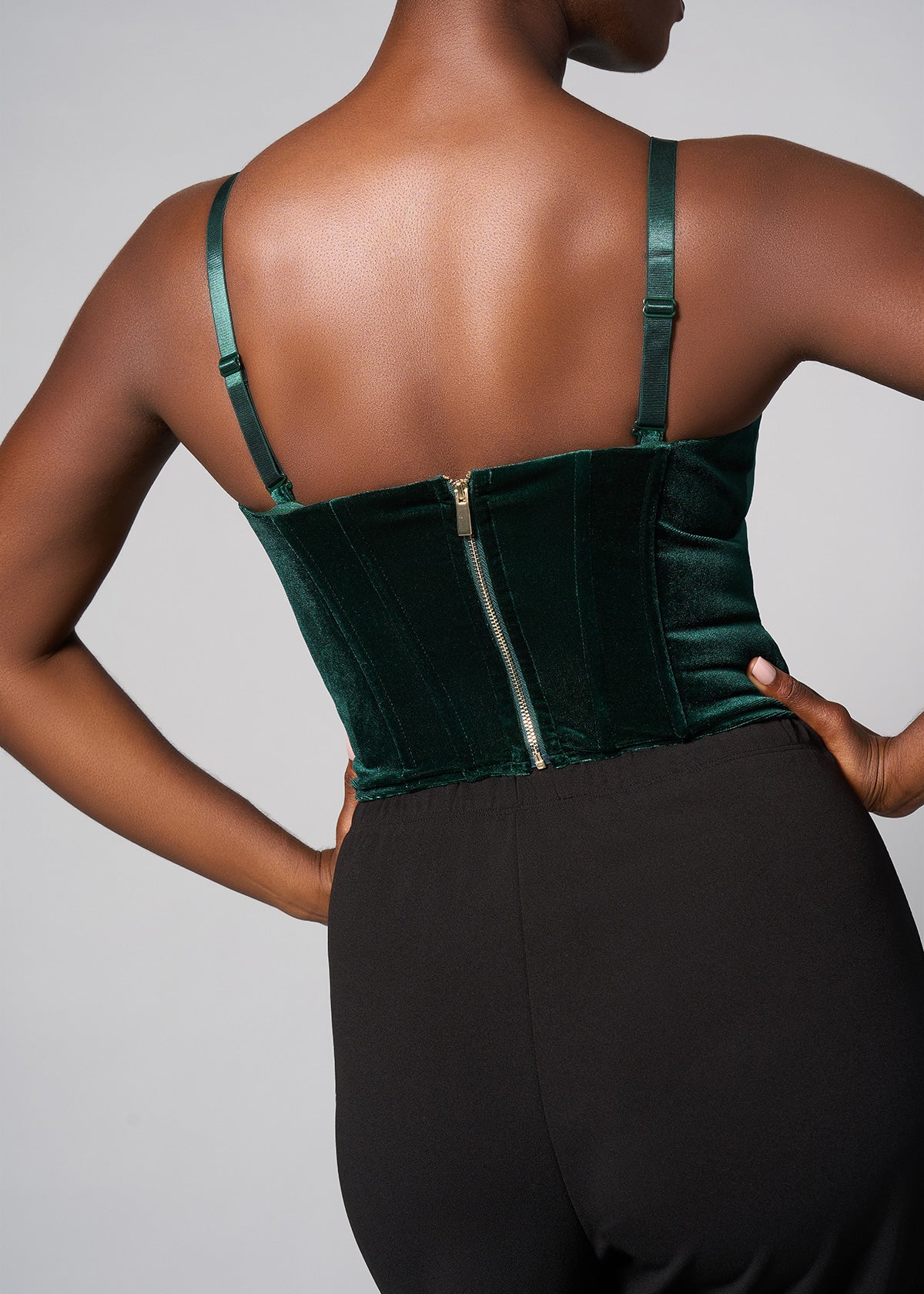 Safisha Women's Velvet Corset (Emerald)