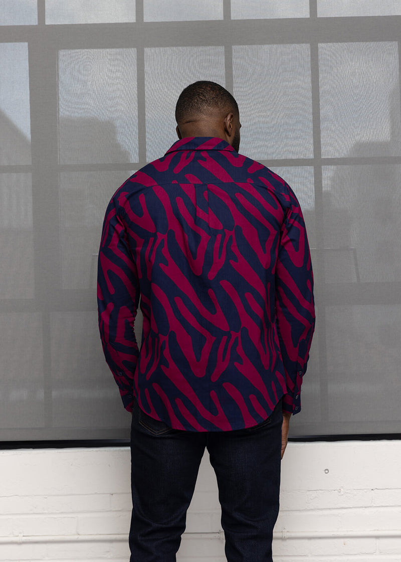 Aniq Women's African Print Stretch Blazer Dress (Berry Zebra Abstract) –  D'IYANU
