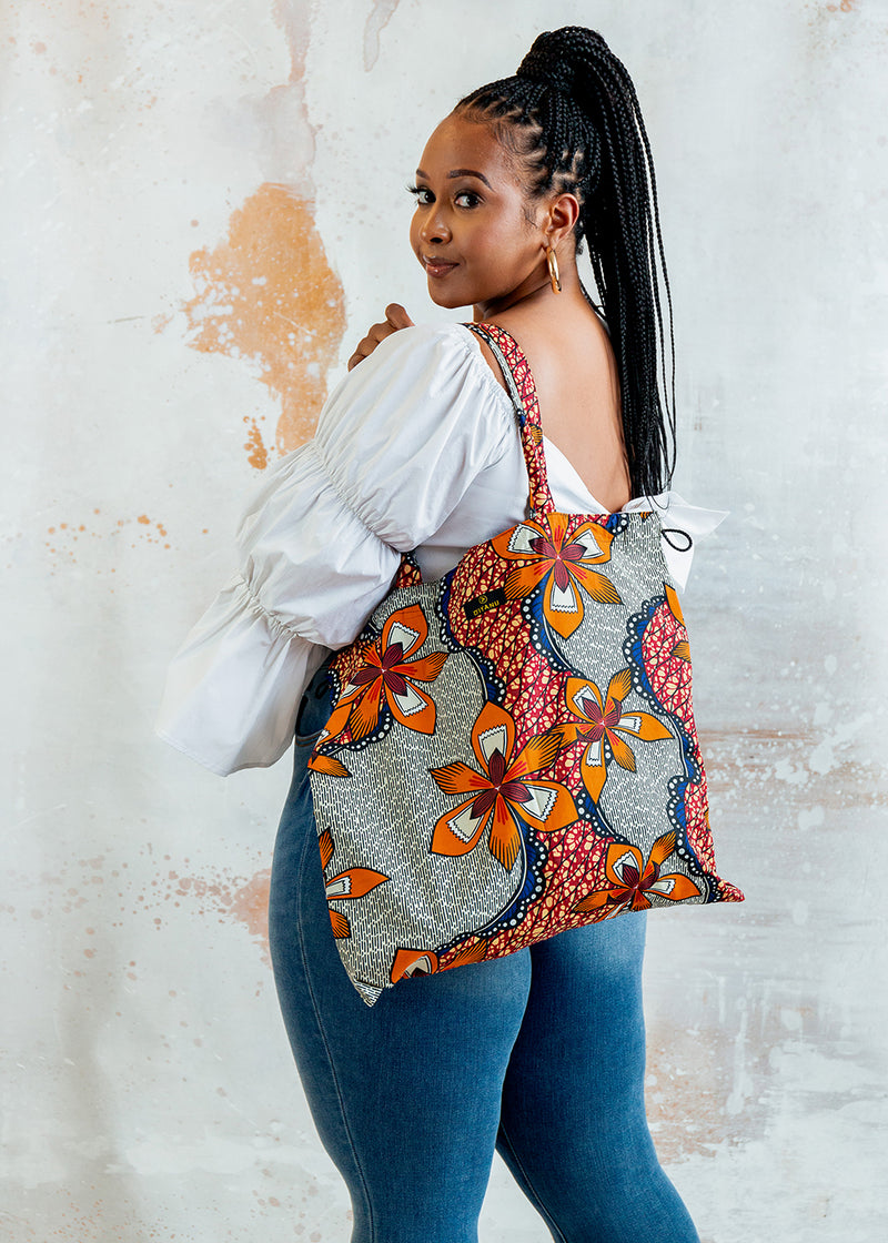 African Print Vivi Reversible Mini Tote Bag