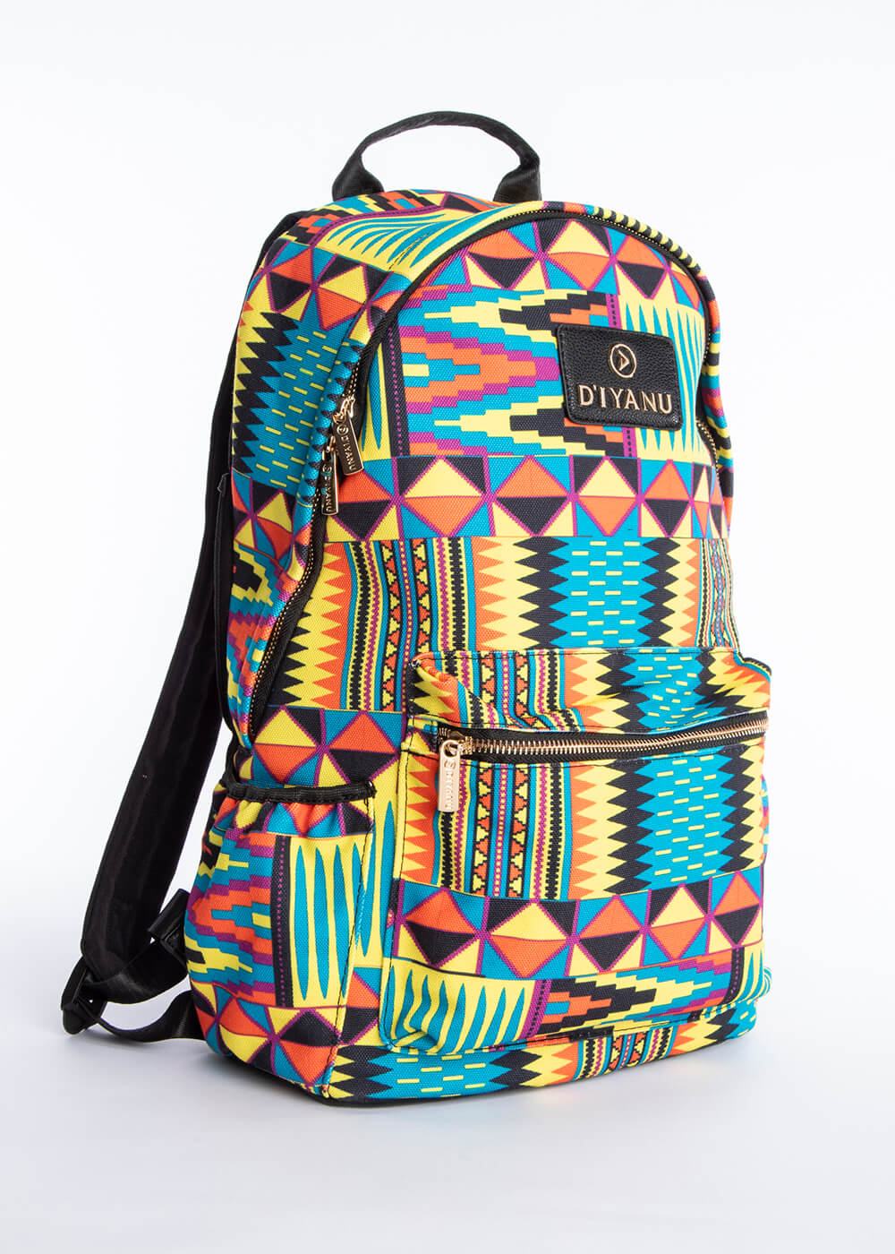 Dembe Unisex African Print Backpack (Canary Yellow Kente)