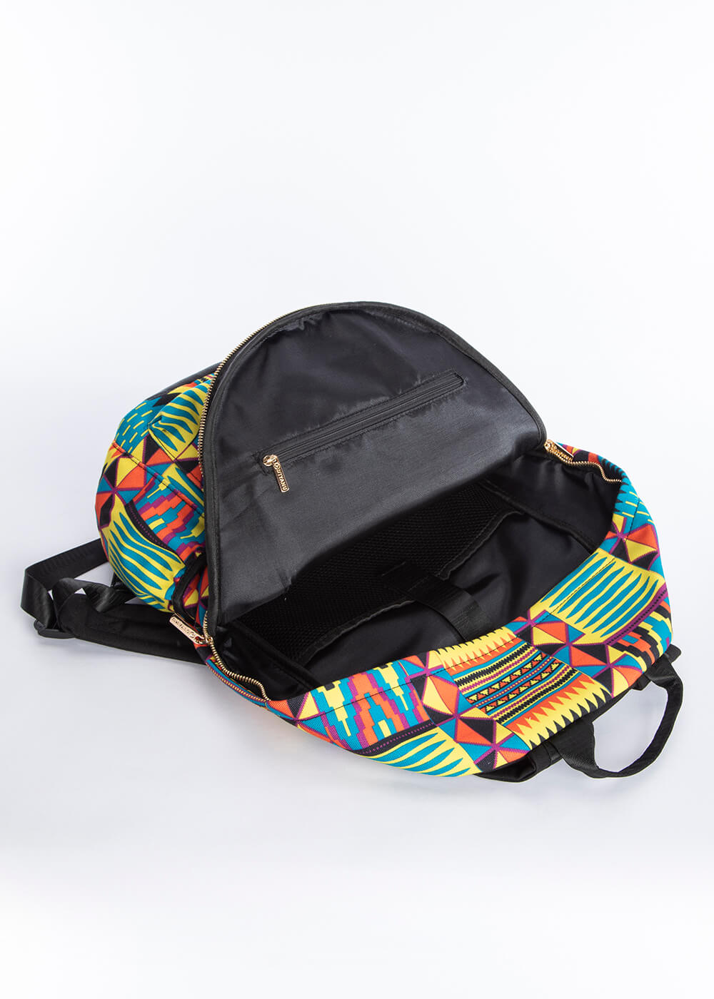 Dembe Unisex African Print Backpack (Canary Yellow Kente)