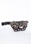 Naji African Print Unisex Fanny Pack (Tan Black Tribal)