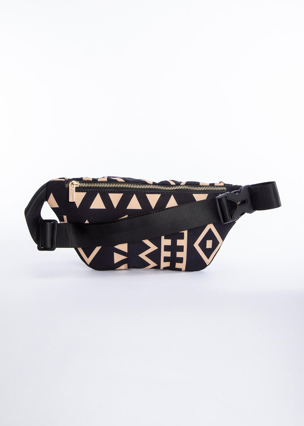 Naji African Print Unisex Fanny Pack (Tan Black Tribal)