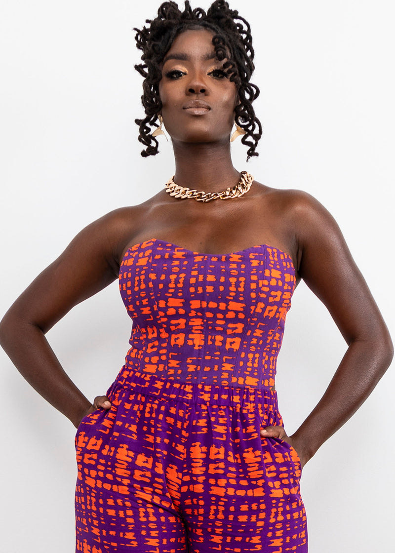Handmade African Print Lace-Up Corset – SHENBOLEN