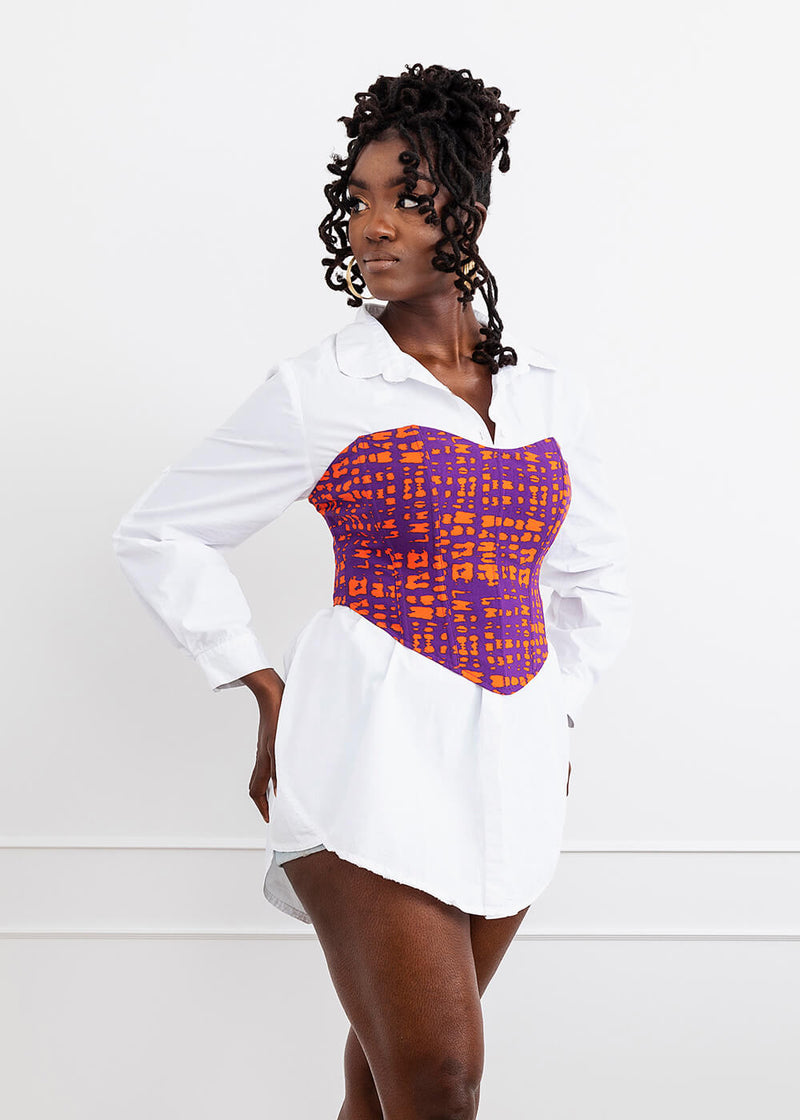 African Print Corset Top, Yaa Chic