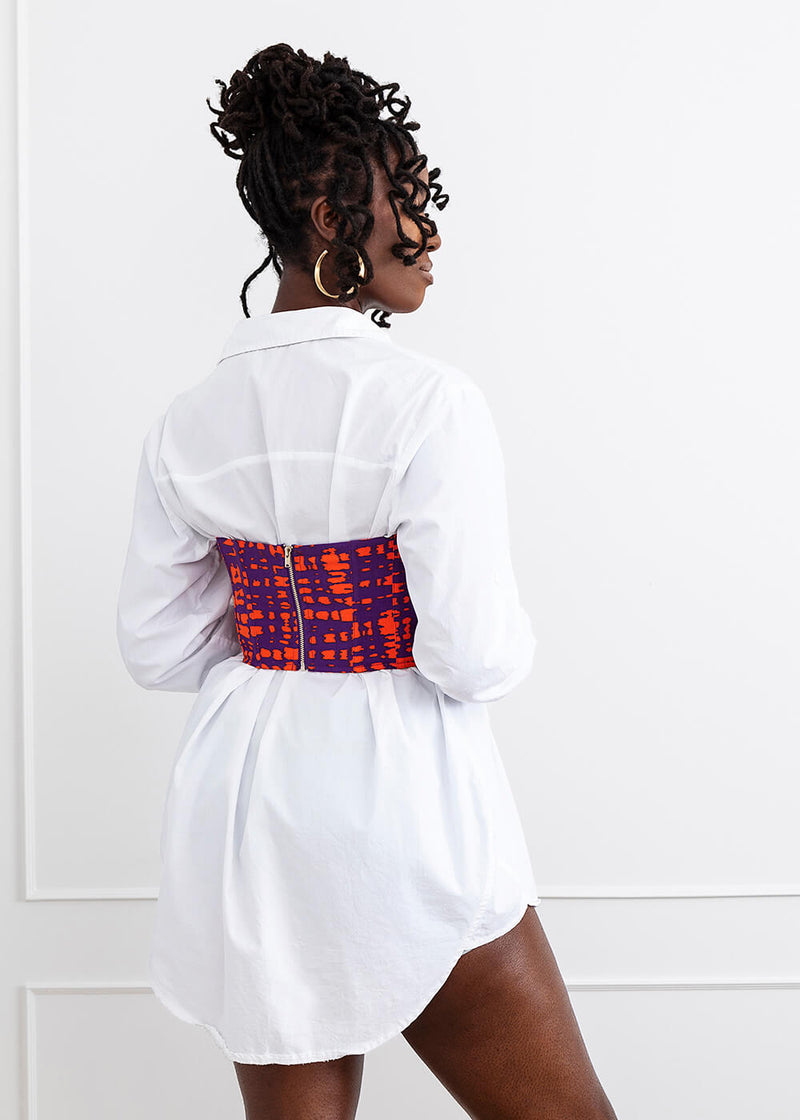 Eno African print corset cami top