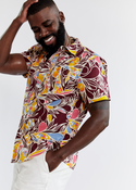 Keyon African Print Button-Up Shirt (Tropical Paisley) - Final Sale