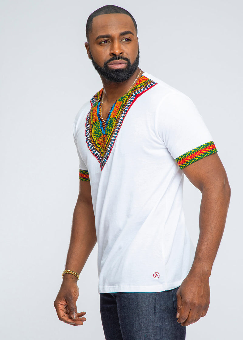African Attire - Men's African Print Dashiki T-Shirt – D'IYANU