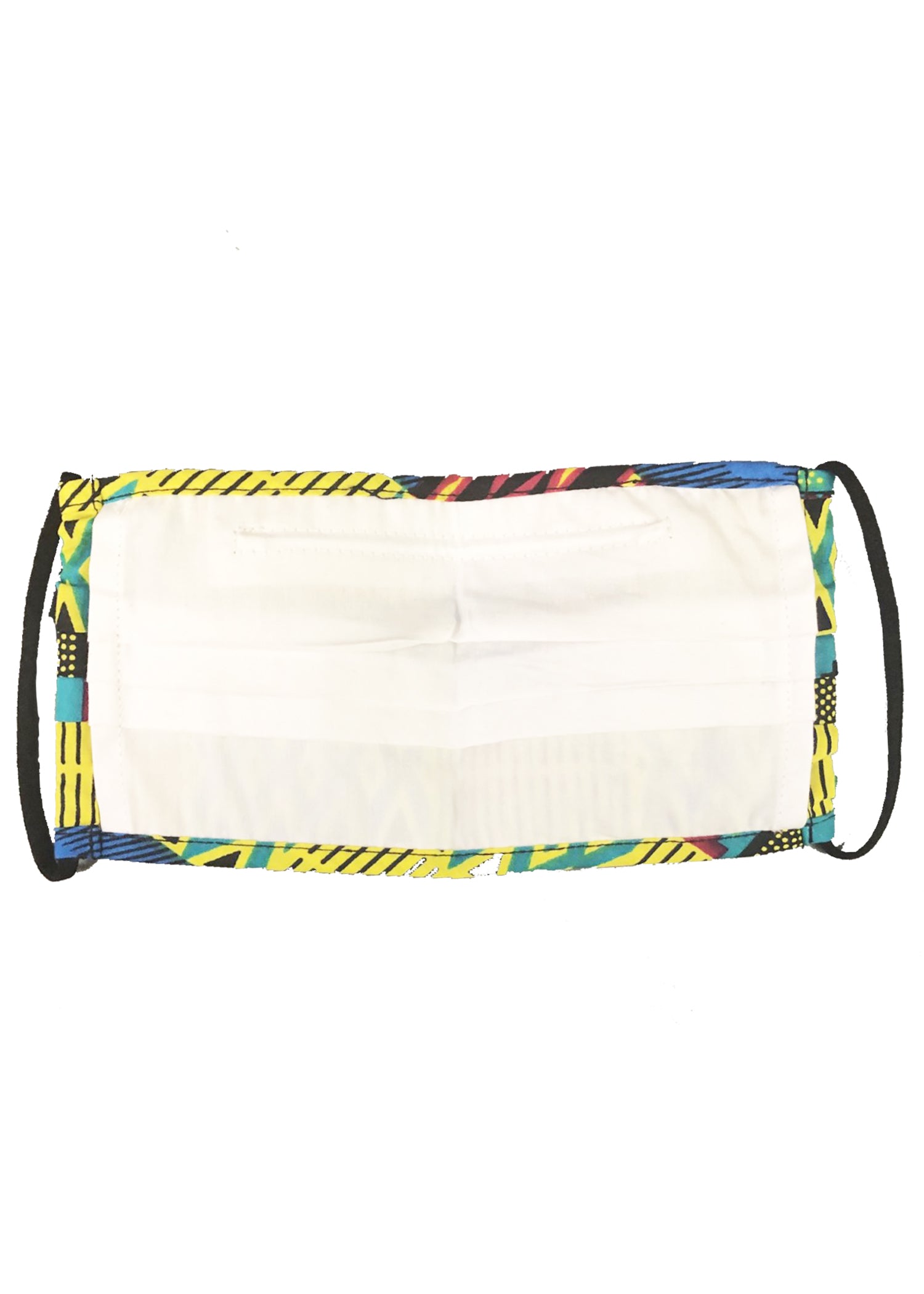 Uzo African Print 2 Layer Reusable Face Mask (Royal Blue Gold Kente)-Clearance