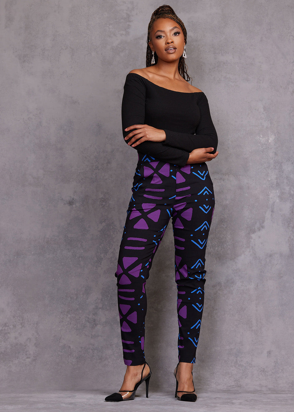 Purple stretch pants best sale